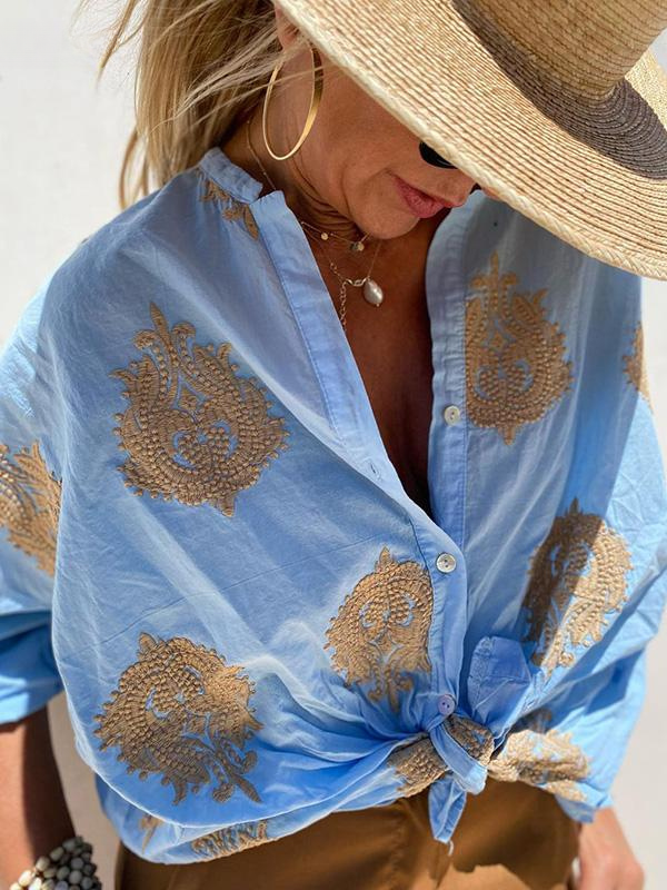 Majken | Trykt bluse