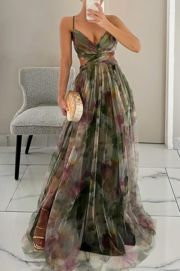 Ylva | Vakker maxikjole med blomsterprint