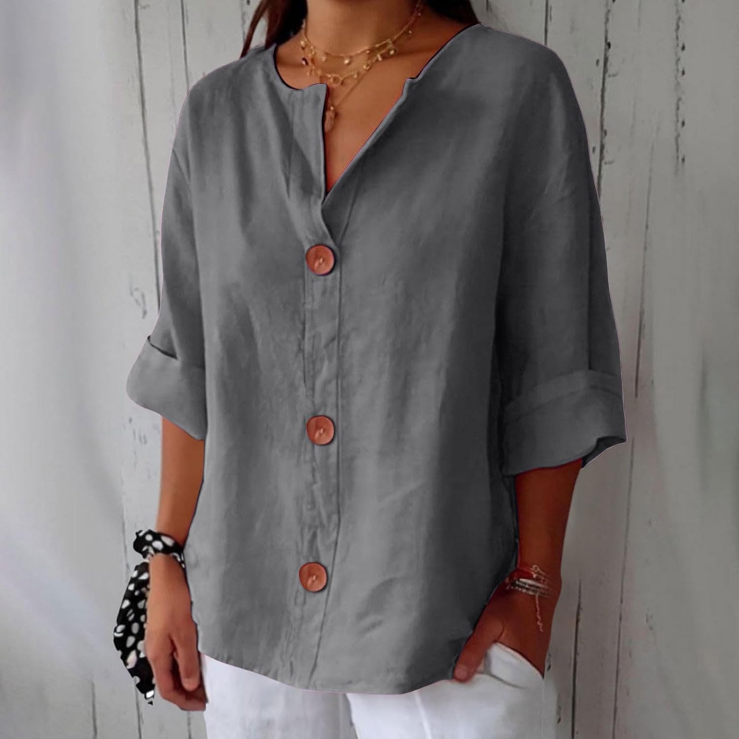 Clara | Løs Linbluse