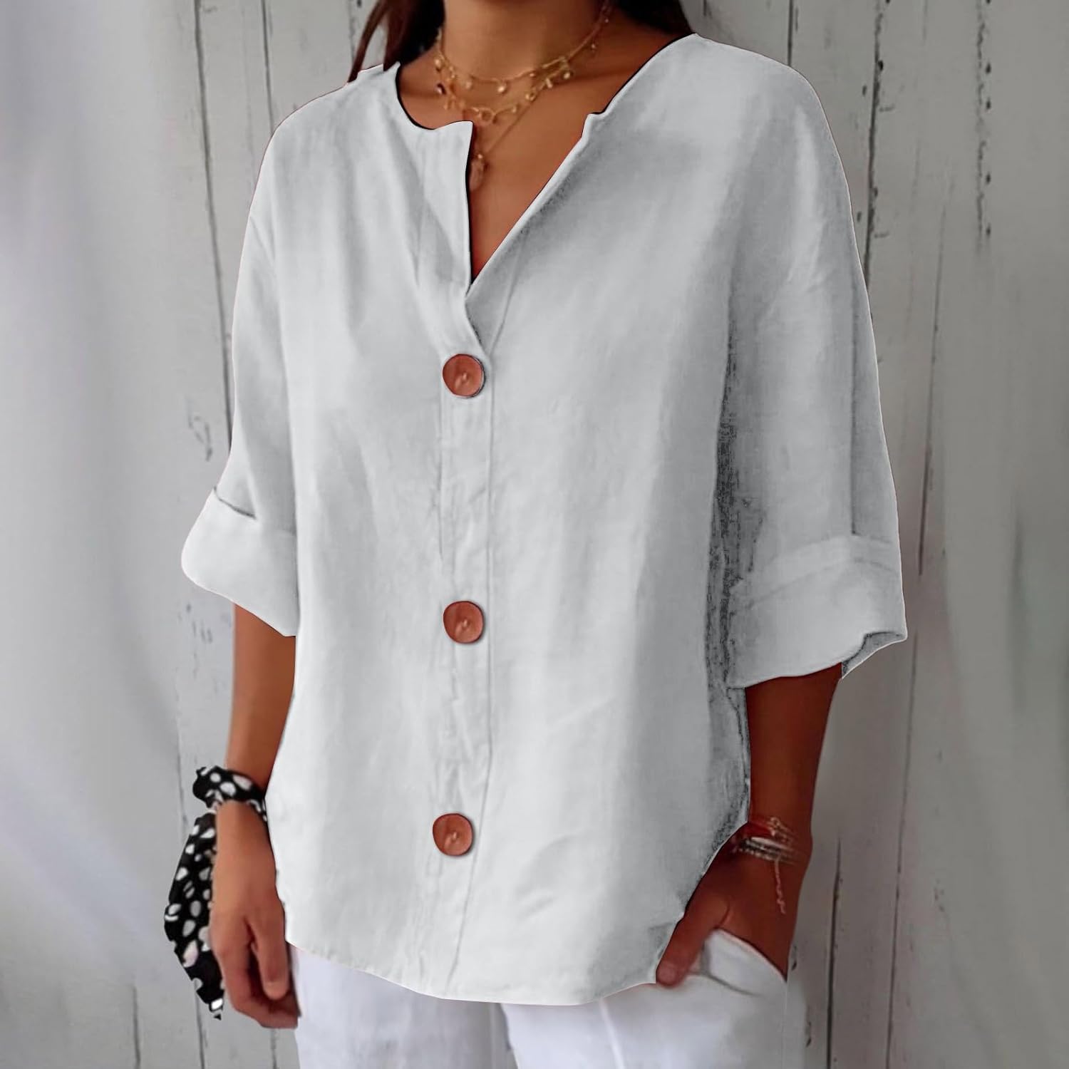Clara | Løs Linbluse