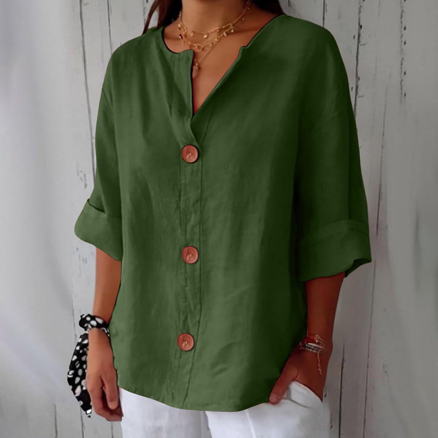 Clara | Løs Linbluse
