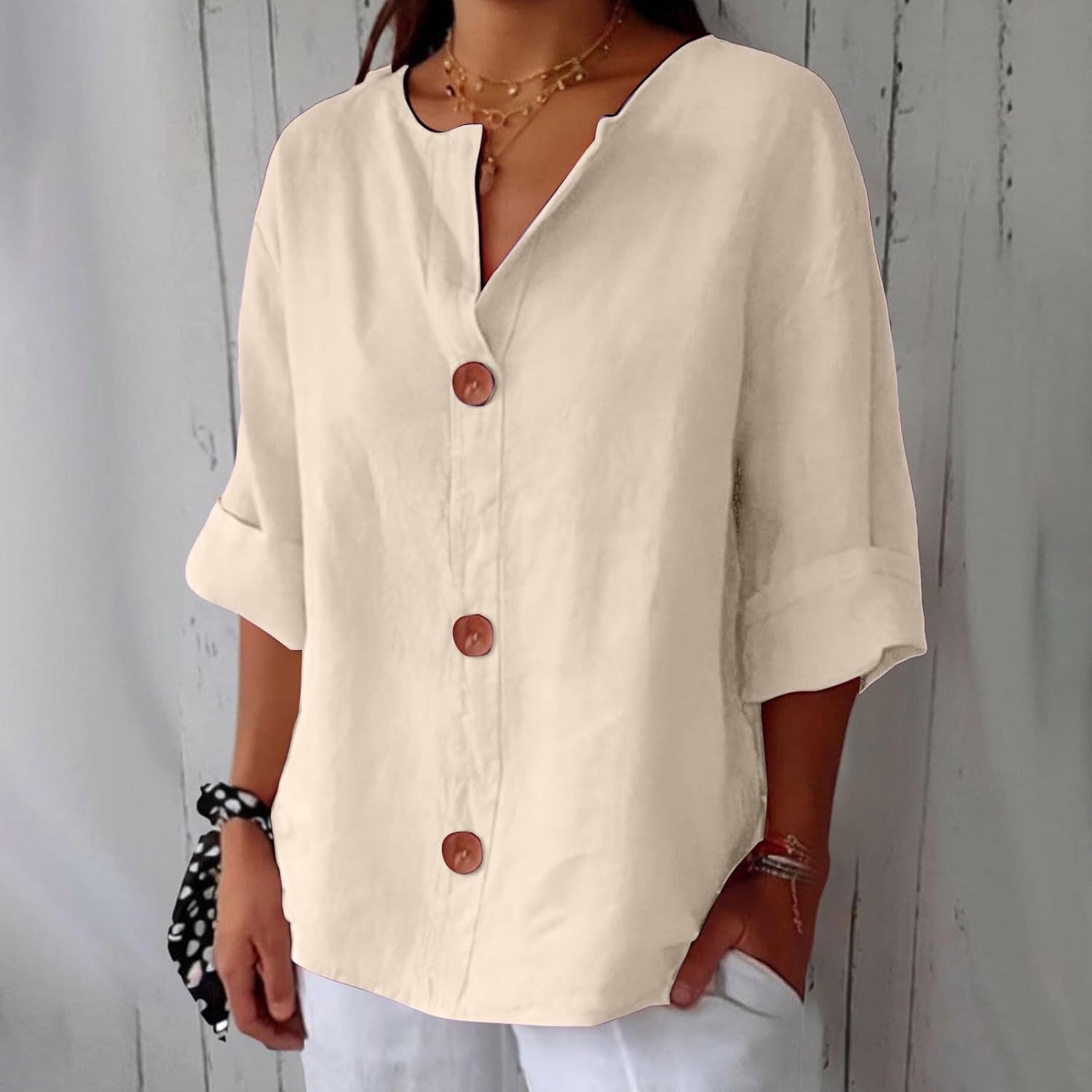 Clara | Løs Linbluse
