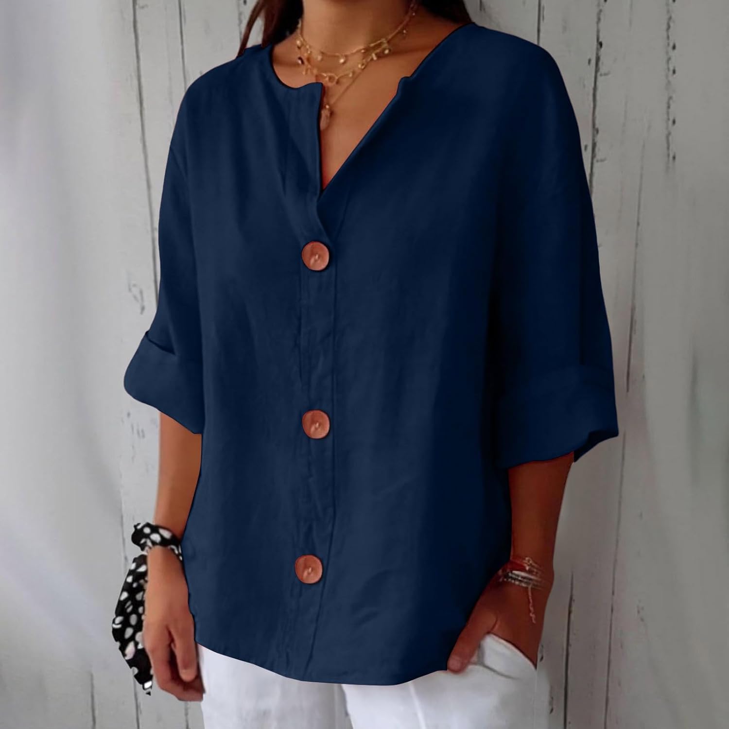 Clara | Løs Linbluse