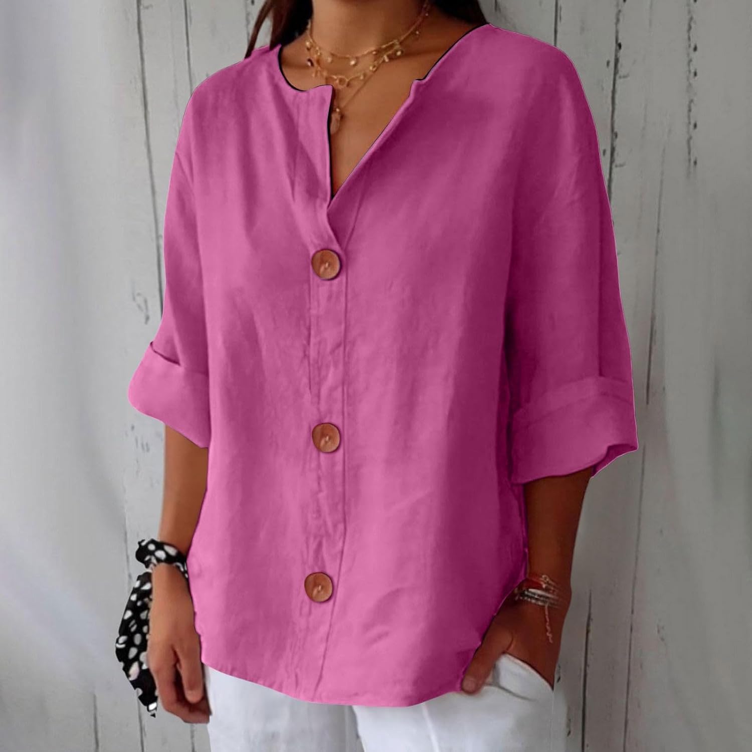 Clara | Løs Linbluse