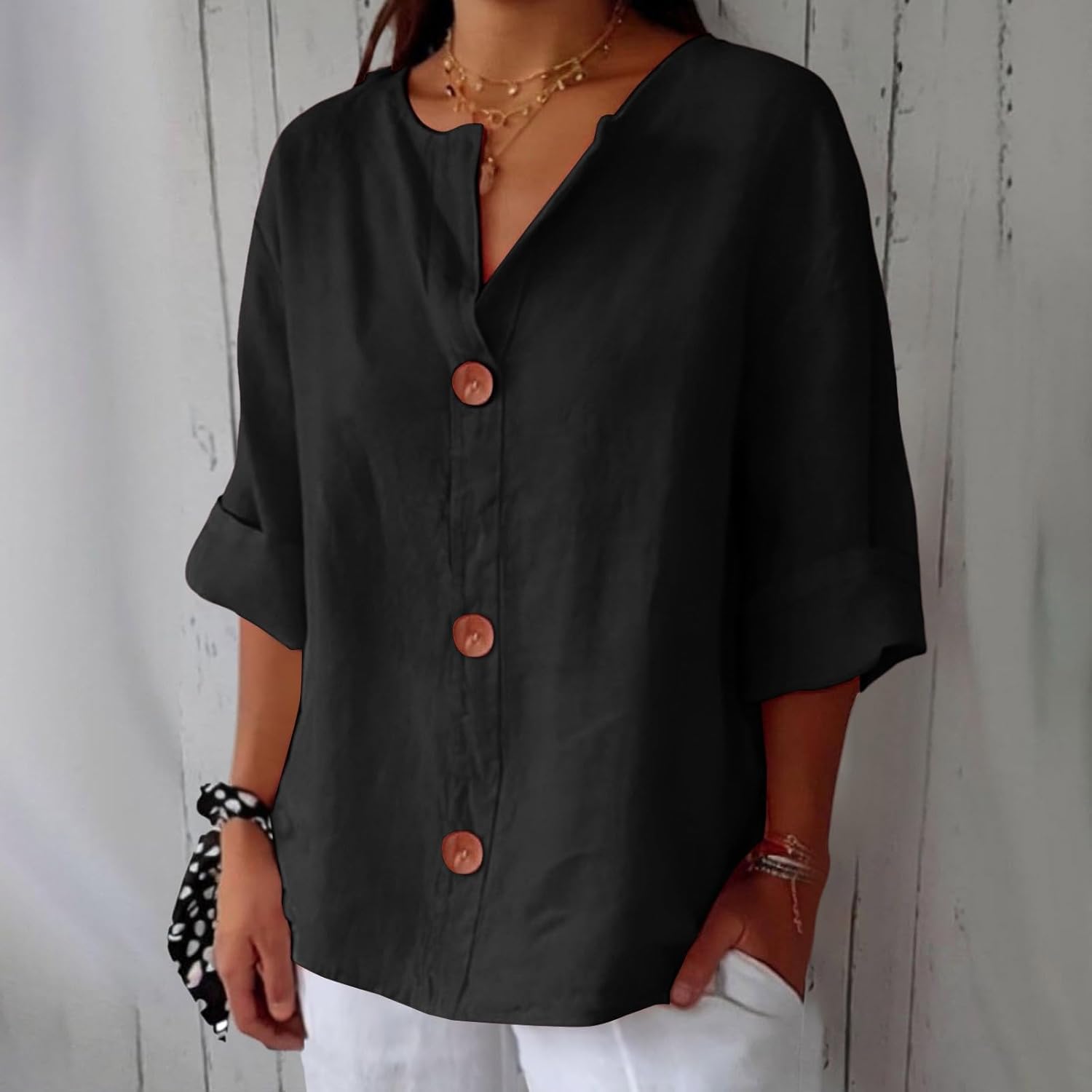 Clara | Løs Linbluse