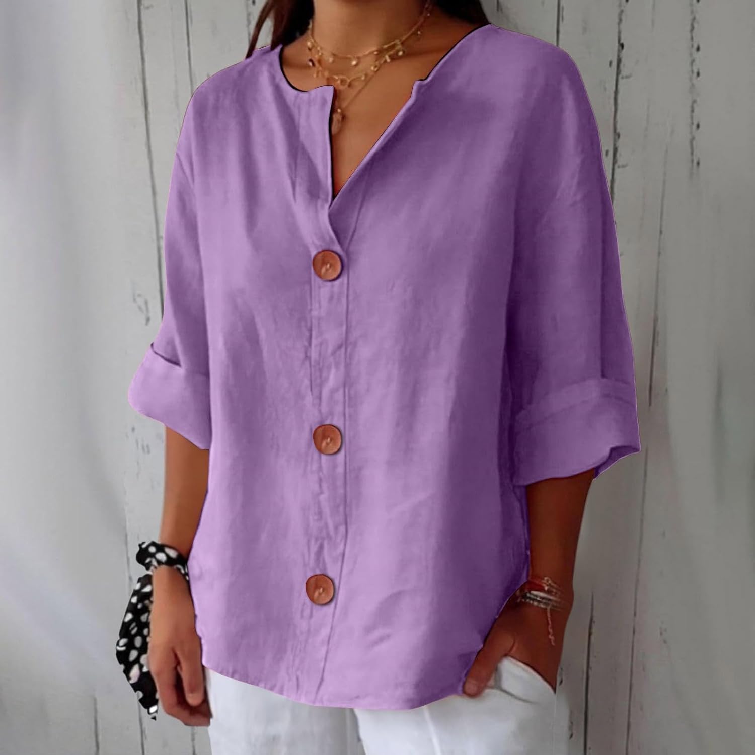 Clara | Løs Linbluse