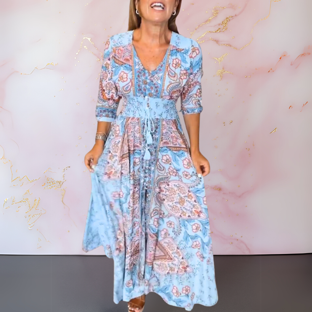 Alvhild | Elegant sommerkjole med V-hals