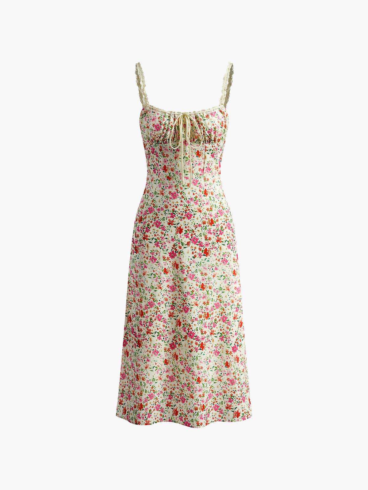 Jacquelin | Midi-kjole med blomsterkant