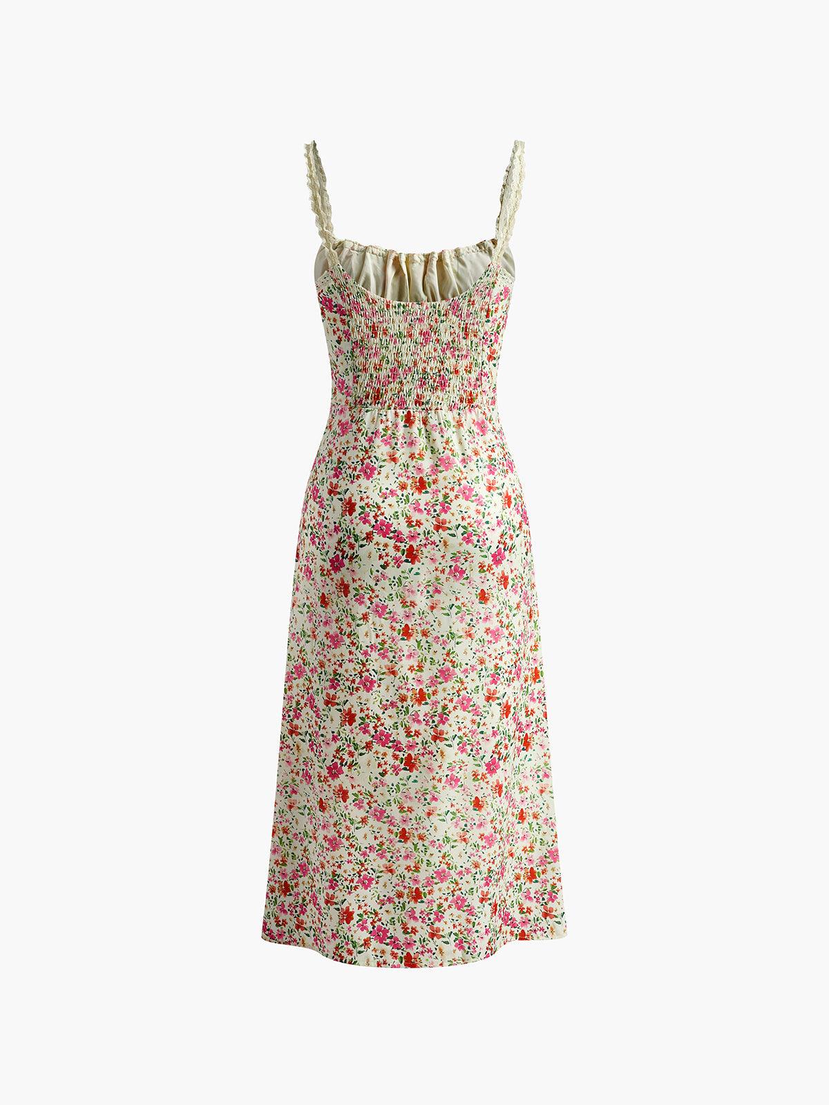 Jacquelin | Midi-kjole med blomsterkant