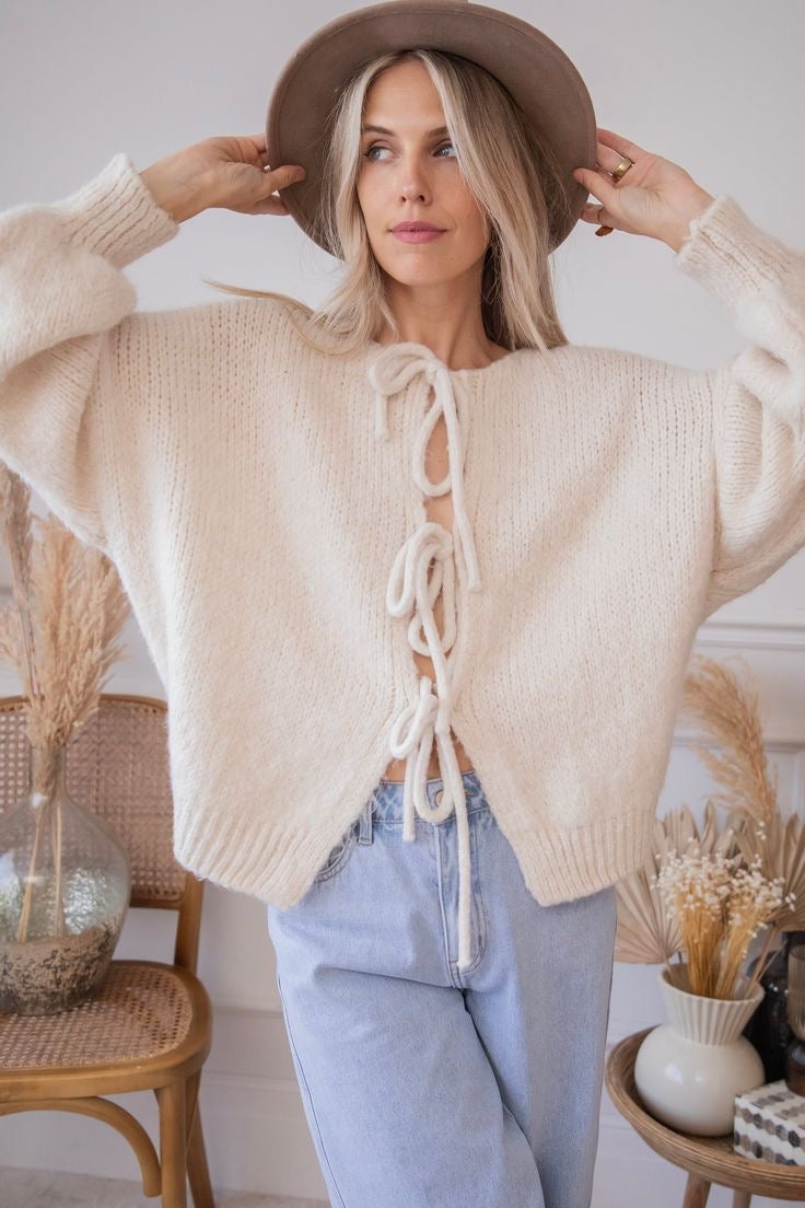 Manon | Cardigan med Sløyfedetaljer