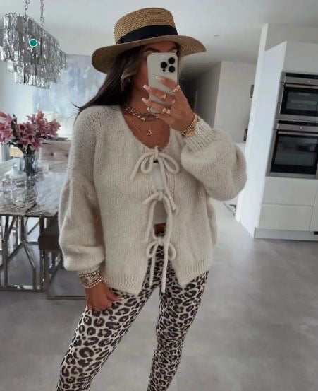 Manon | Cardigan med Sløyfedetaljer
