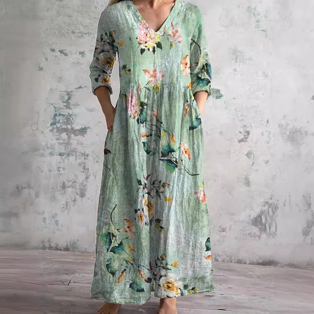 Tina | Elegant sommerkjole med blomsterprint