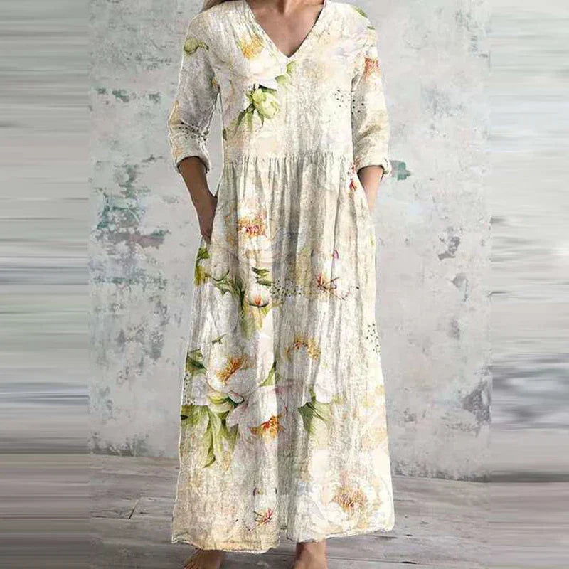 Tina | Elegant sommerkjole med blomsterprint