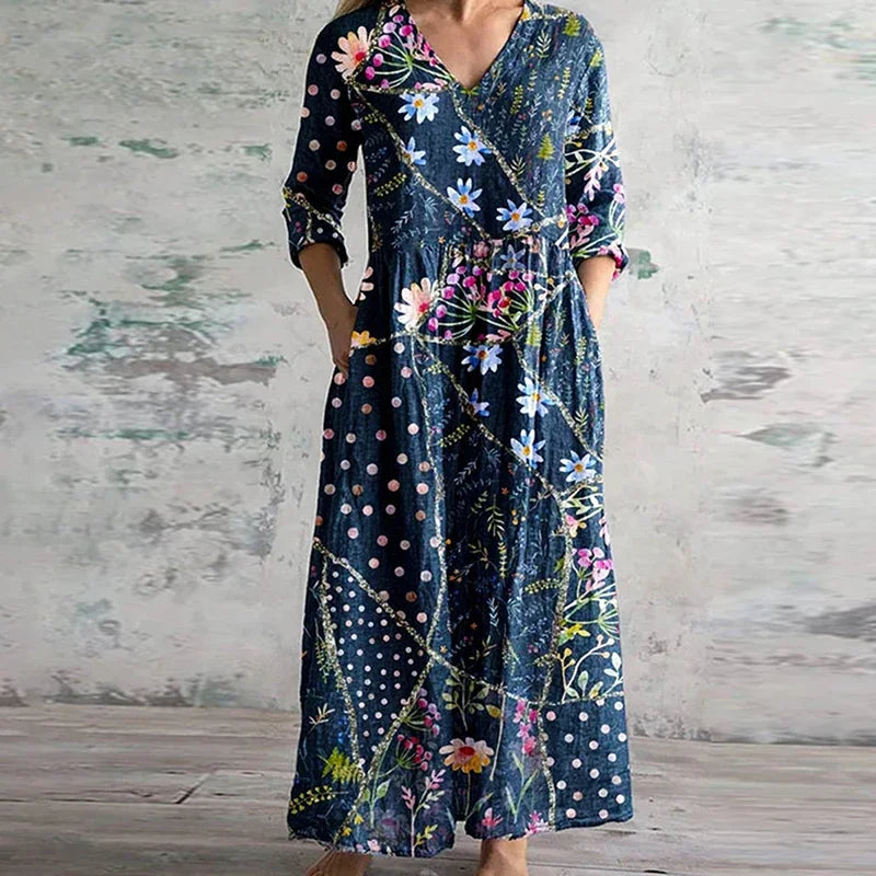 Tina | Elegant sommerkjole med blomsterprint