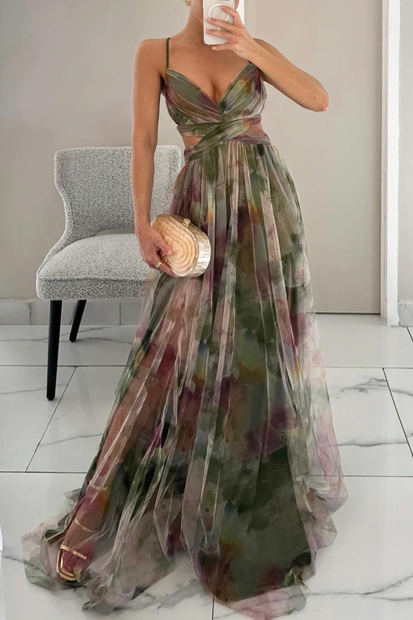 Ylva | Vakker maxikjole med blomsterprint