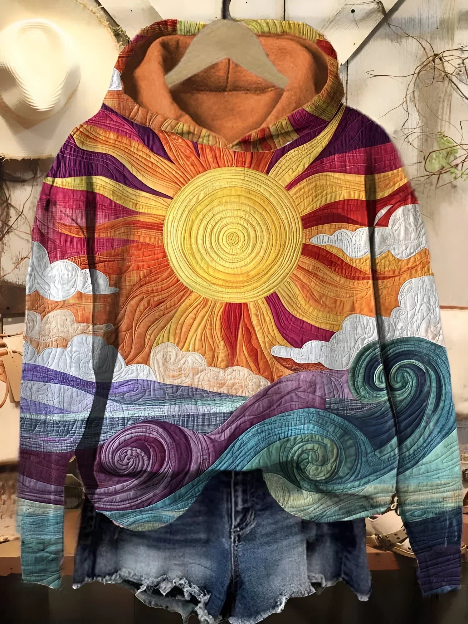 Sofie | Vintage Sunburst Hettegenser
