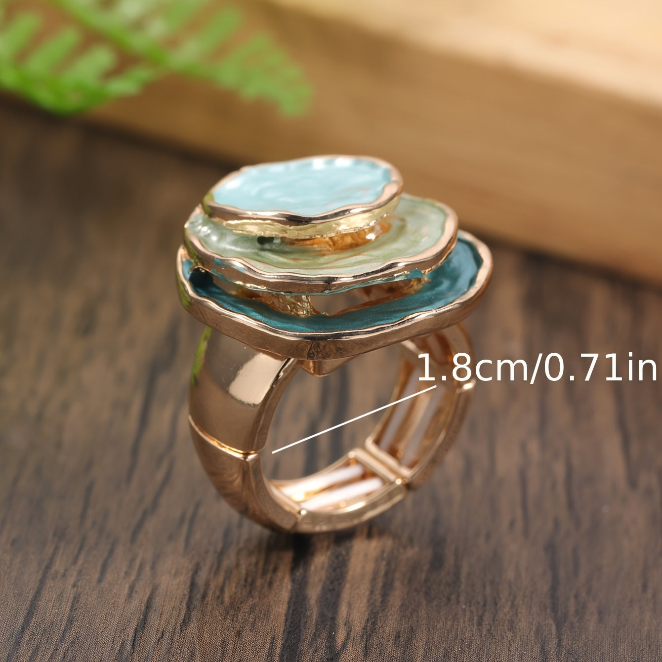 Boho Třívrstvý Emailový Prsten