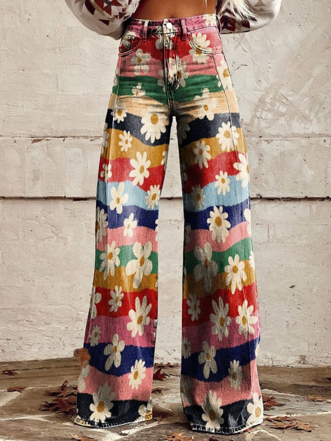 Vinicia | Retro Floral Bukse