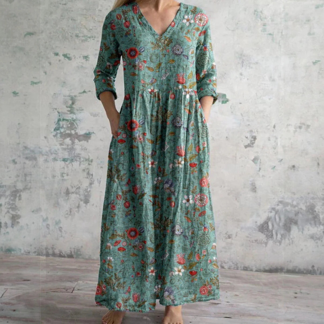 Tina | Elegant sommerkjole med blomsterprint