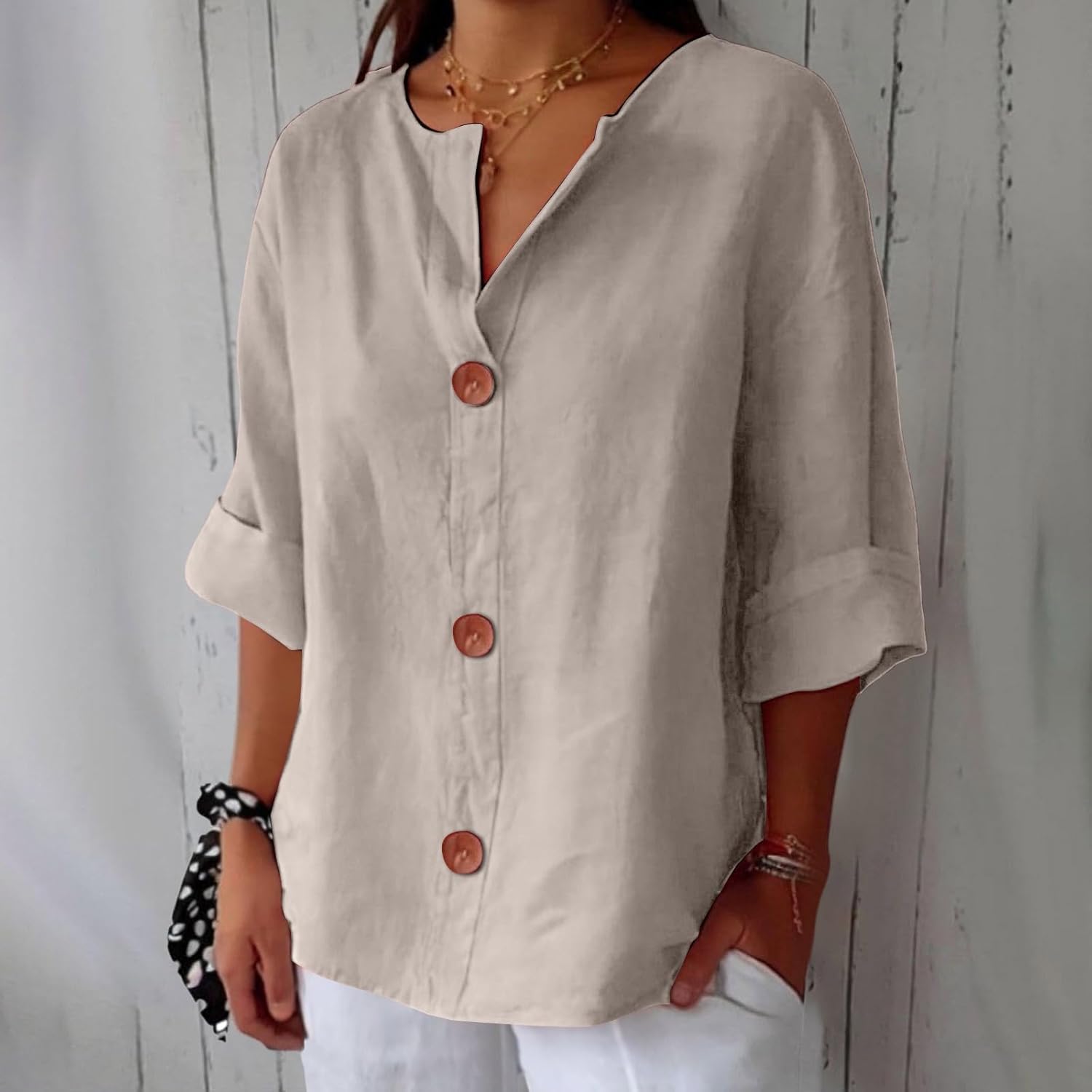 Clara | Løs Linbluse