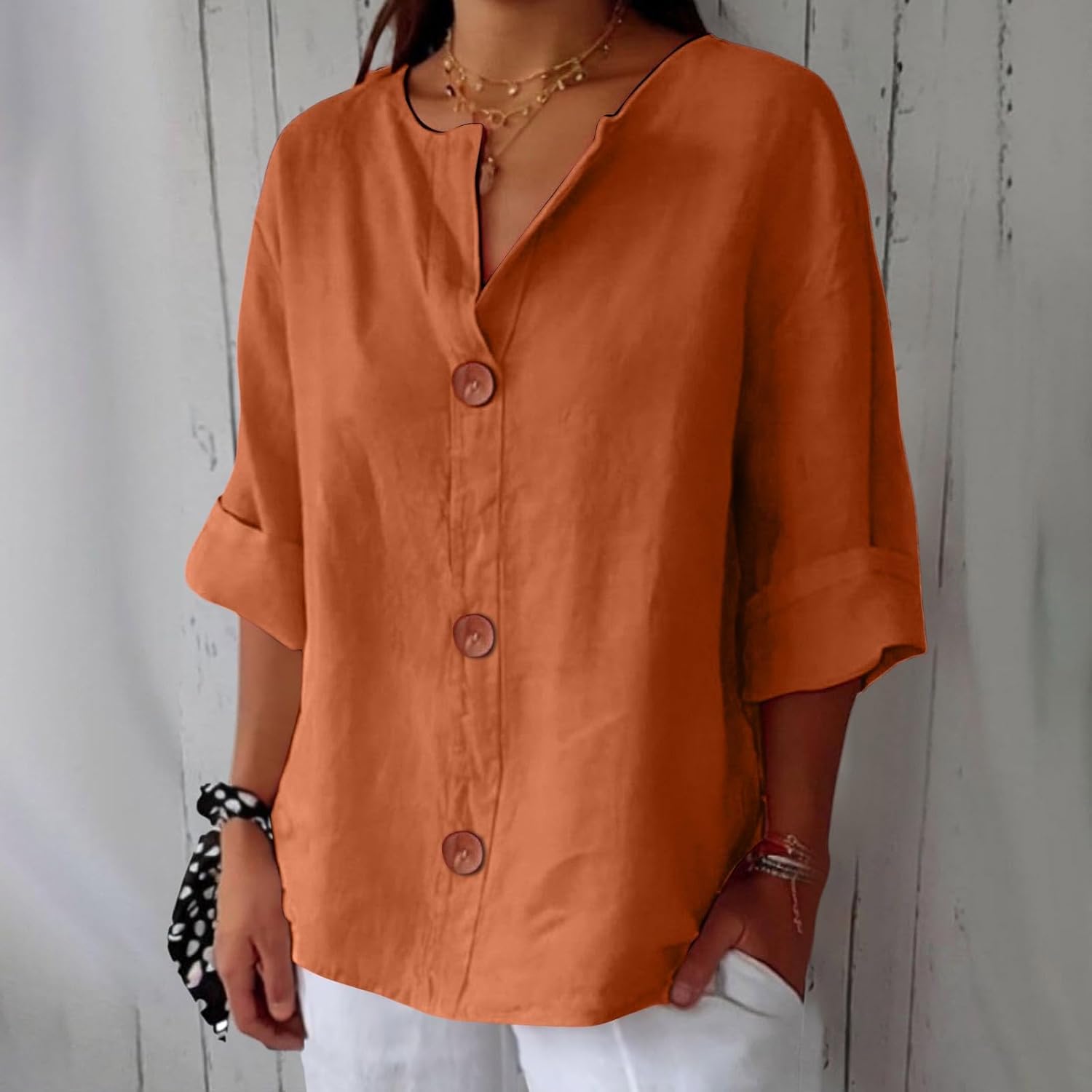 Clara | Løs Linbluse