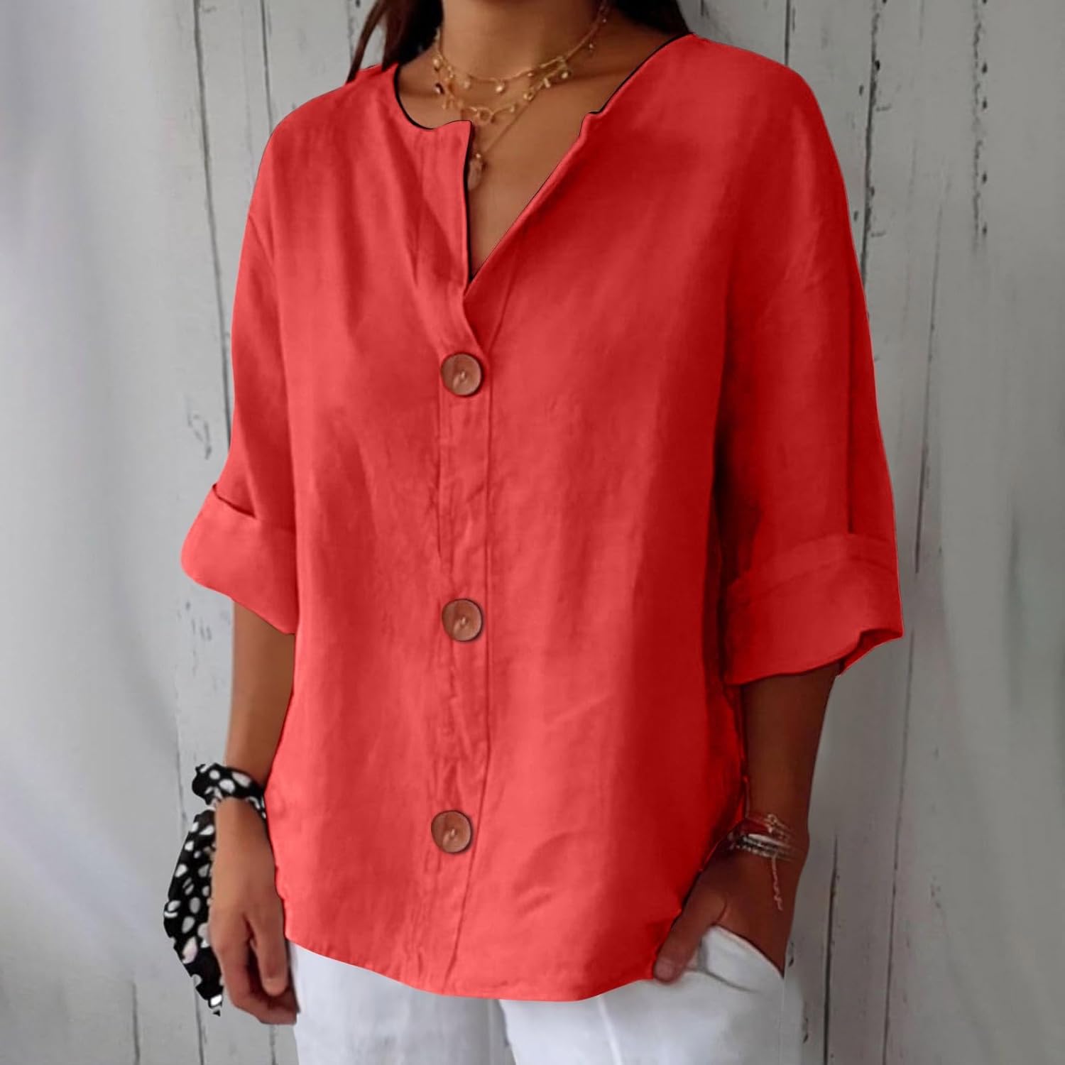 Clara | Løs Linbluse