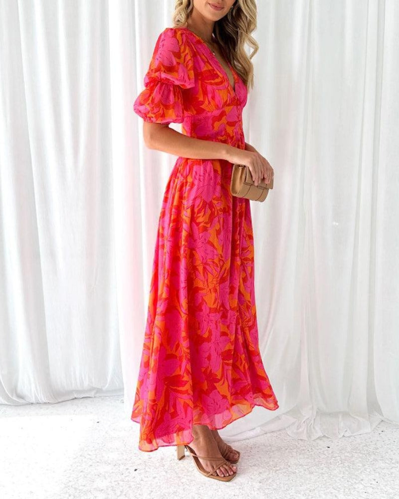 Alexandrine | Lang rosa kjole