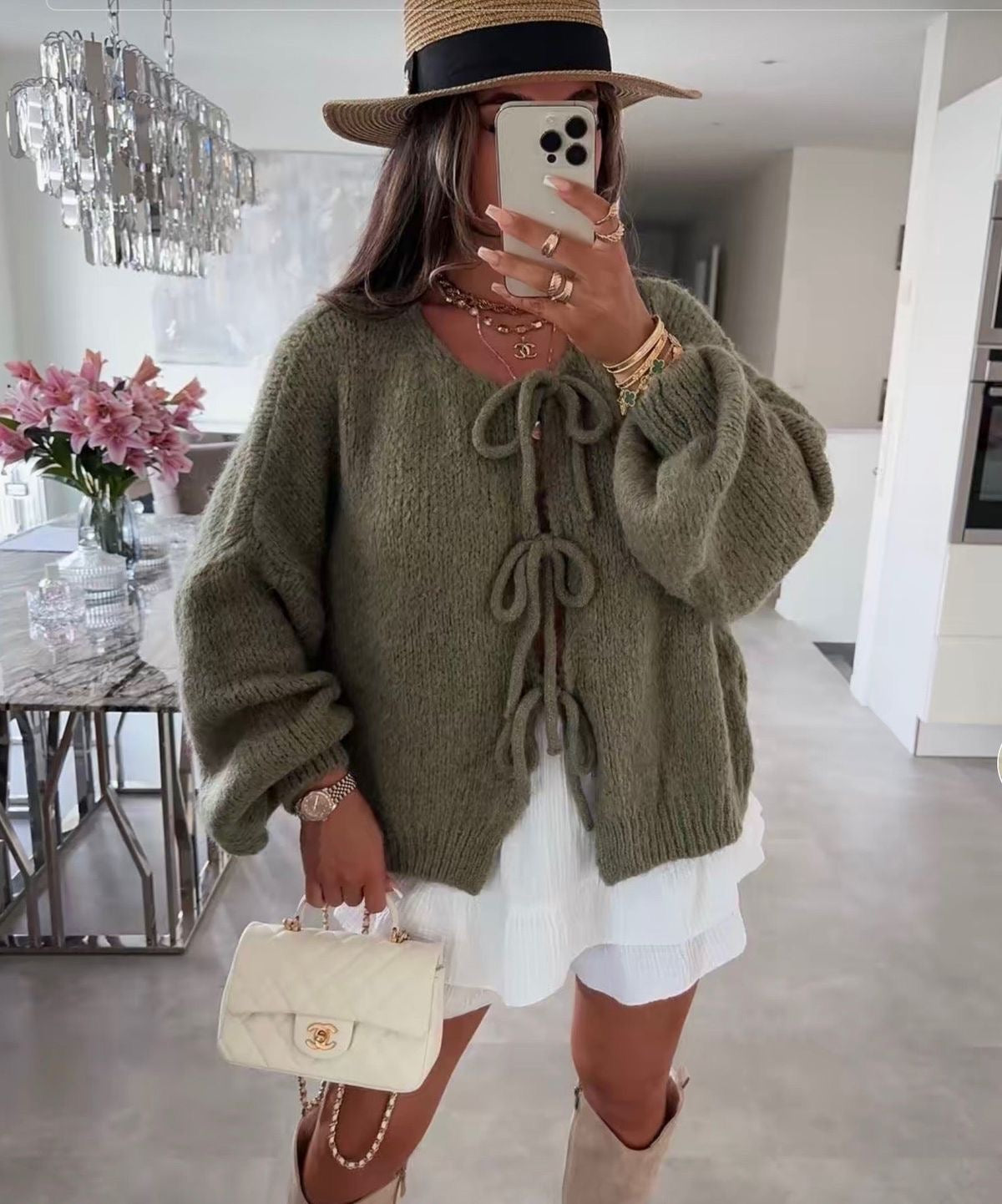 Manon | Cardigan med Sløyfedetaljer