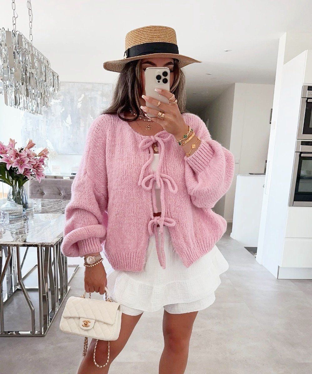 Manon | Cardigan med Sløyfedetaljer
