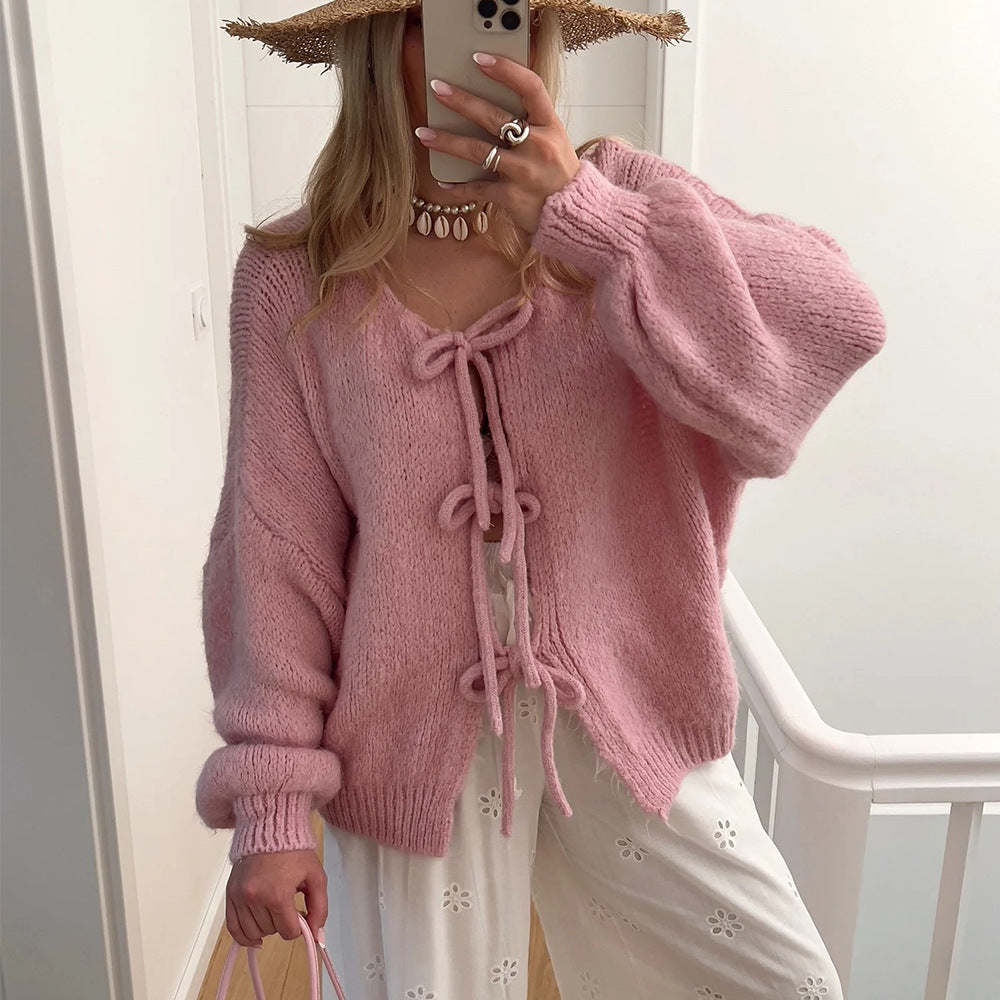 Manon | Cardigan med Sløyfedetaljer