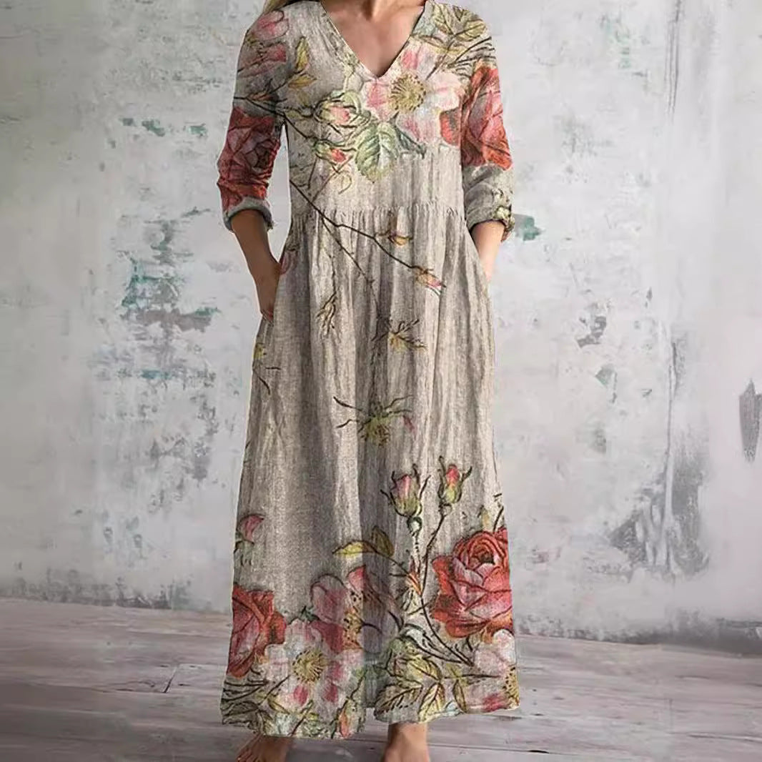 Tina | Elegant sommerkjole med blomsterprint