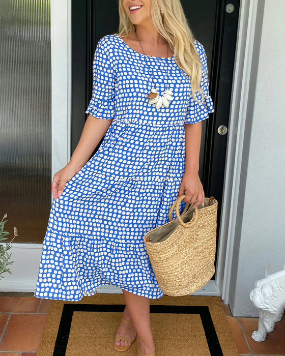 Juna | Retro stil lett midi-kjole