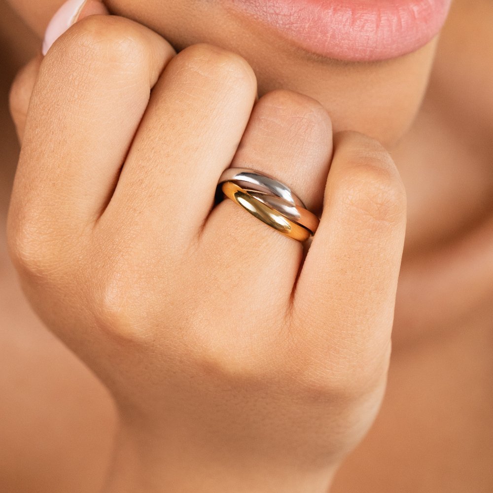 Félicie - Bague Loop Tricolore